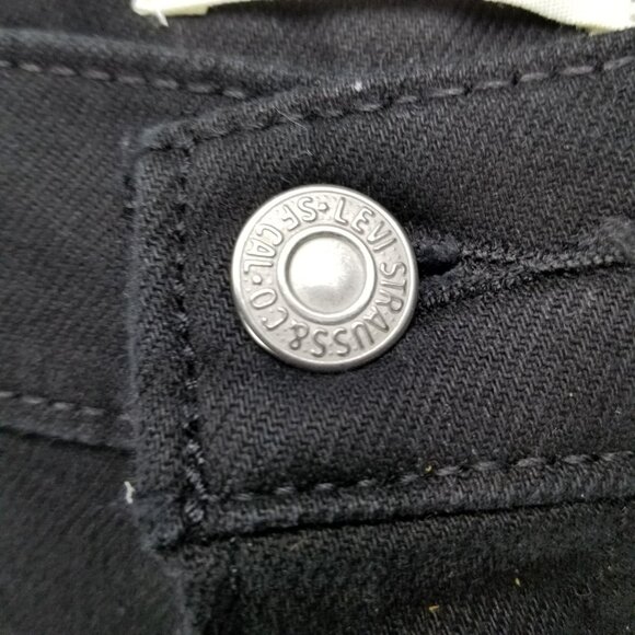Levis Jeans Womens 22W Wedgie Skinny Black Stretch Button Fly High Rise - Picture 4 of 16